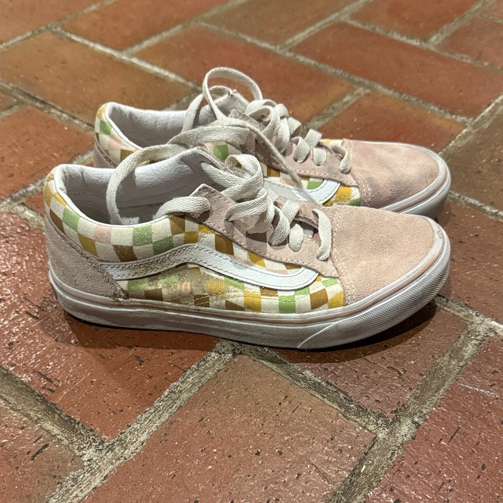 Vans Kids Sneakers in Pink and Green
